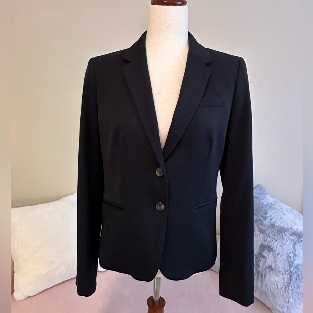 J. Crew Black Tailored Wool-Blend Blazer